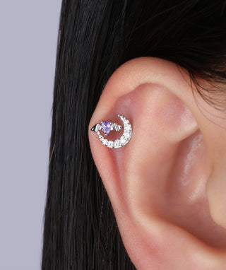 Moon Bat Stud - OumoJewelry