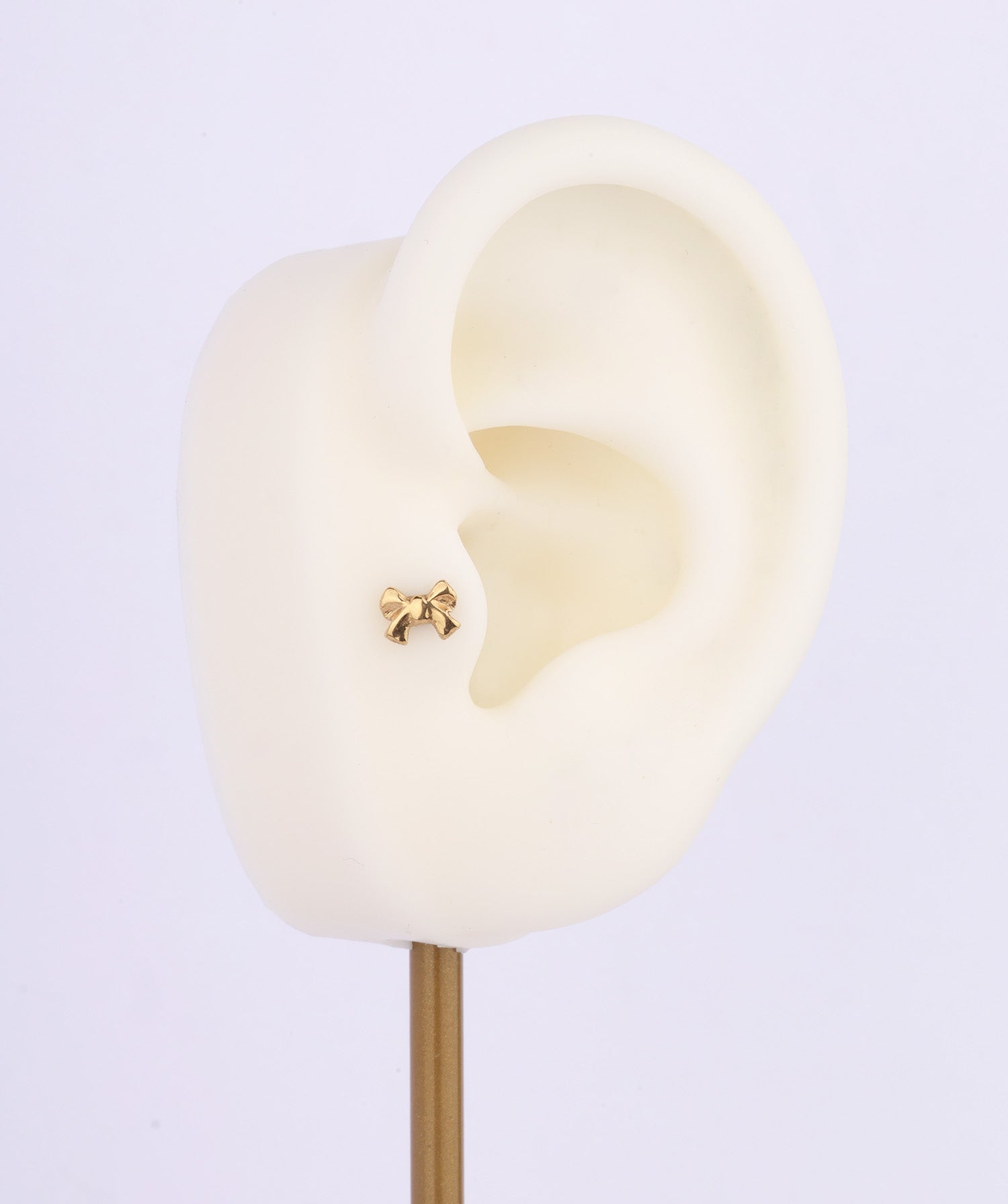 Titanium Bow Flatback Stud - OumoJewelry