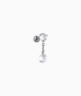 Gemstone Drop Stud - OumoJewelry