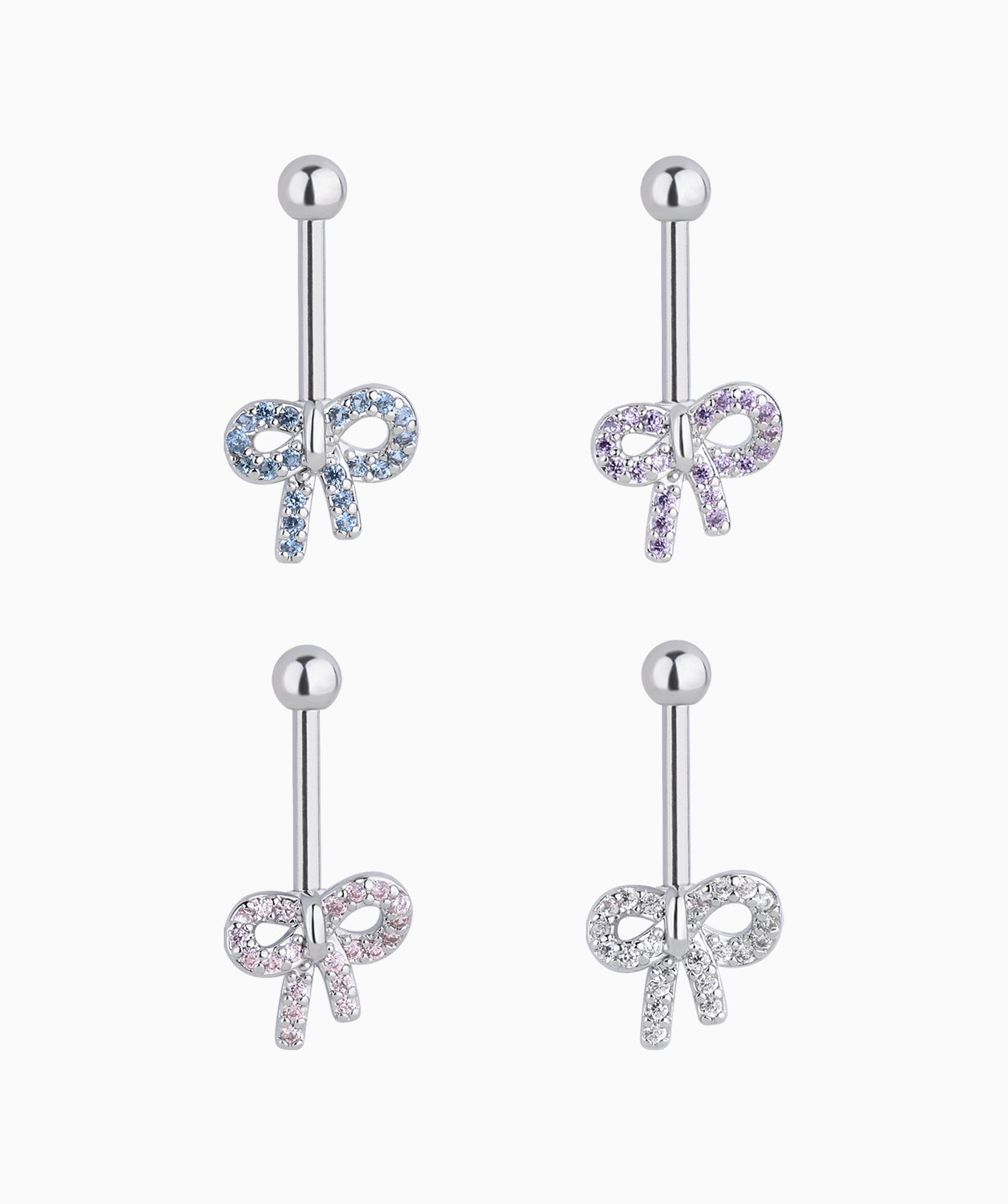 Bow Vertical Helix Stud - OumoJewelry