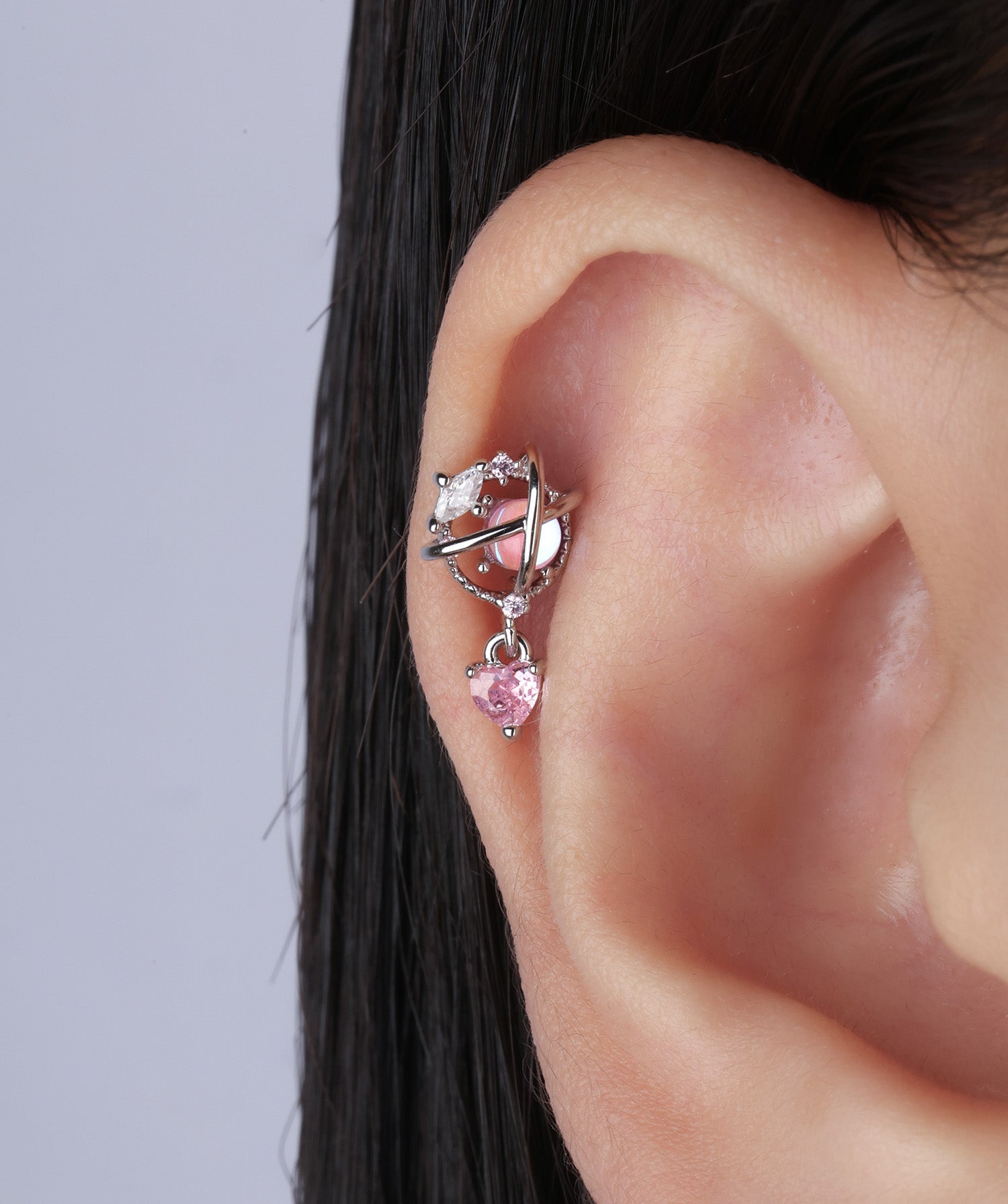 Planet Love Drop Stud - OumoJewelry
