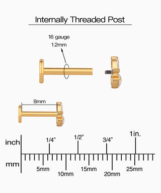 Titanium Plum Flatback Stud - OumoJewelry