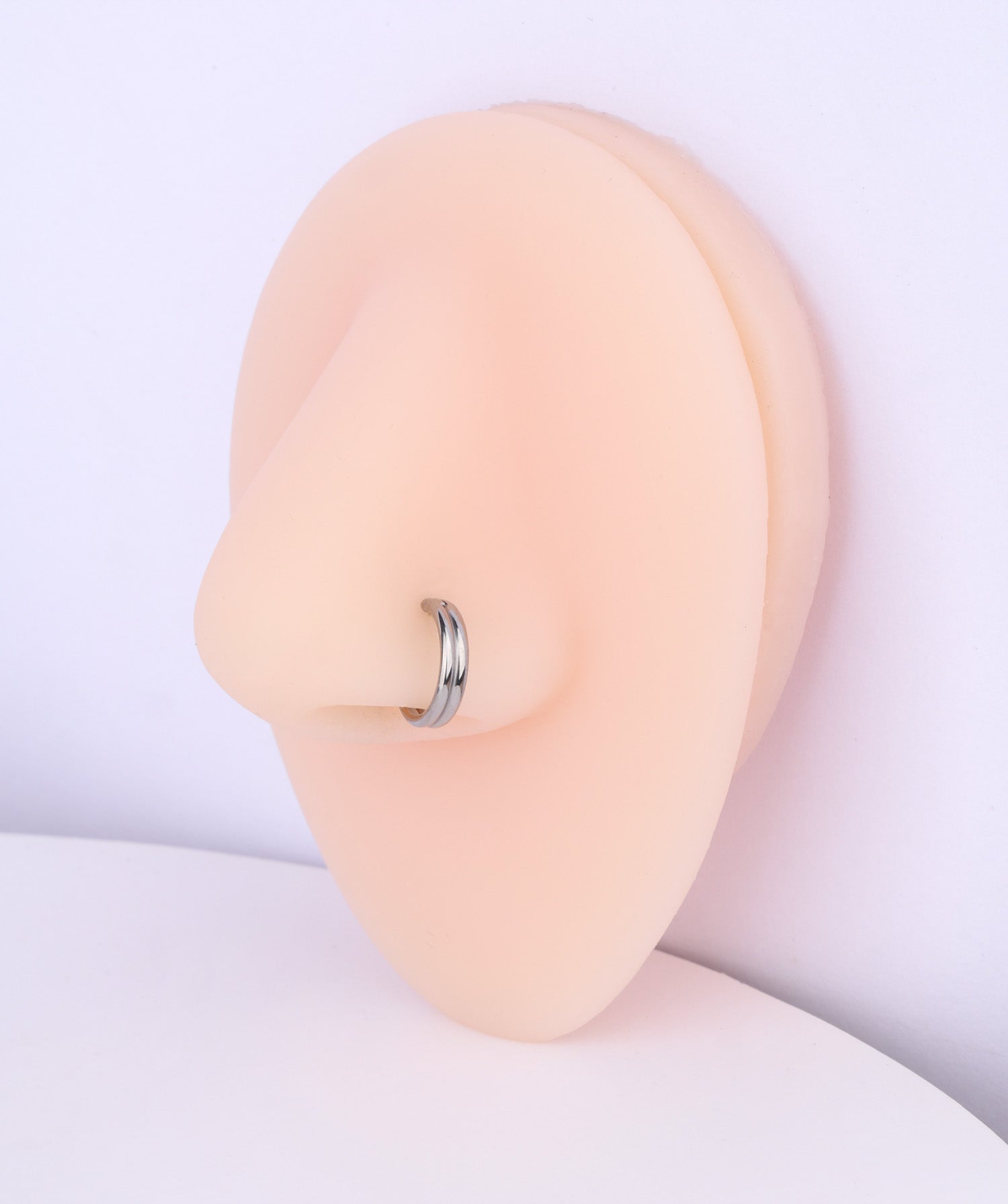 Titanium Double Layer Clicker Hoop - OumoJewelry