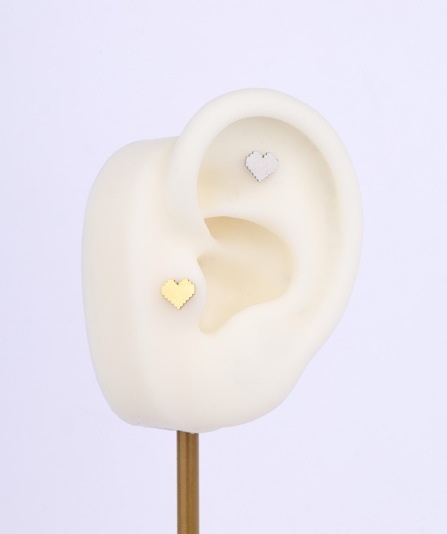 Pixel Heart Flatback Stud - OumoJewelry