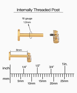 Titanium Lovely Claw Flatback Stud - OumoJewelry