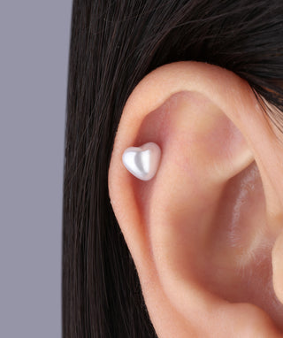 Puffed Love Stud - OumoJewelry