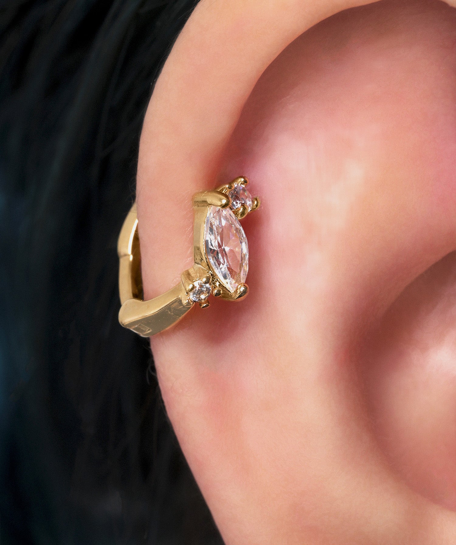 Marquise Bloom Hoop - OumoJewelry