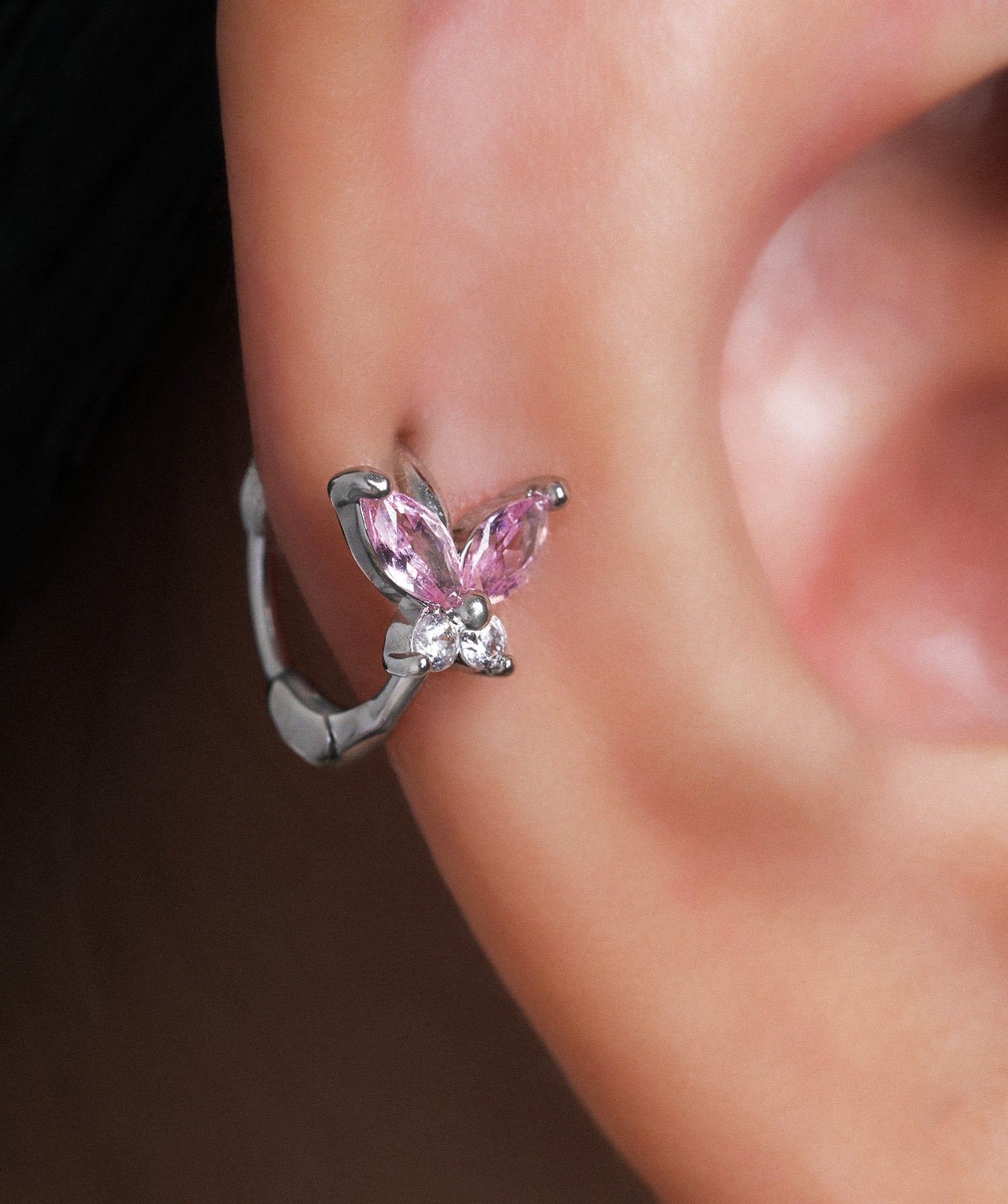 Butterfly Charm Hoop
