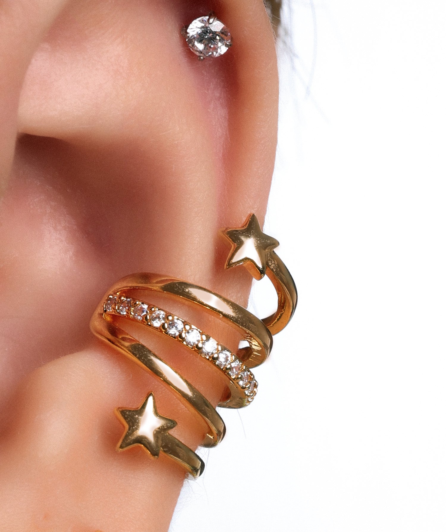 Galaxy Ear Cuff - Brass - Oumo Jewelry
