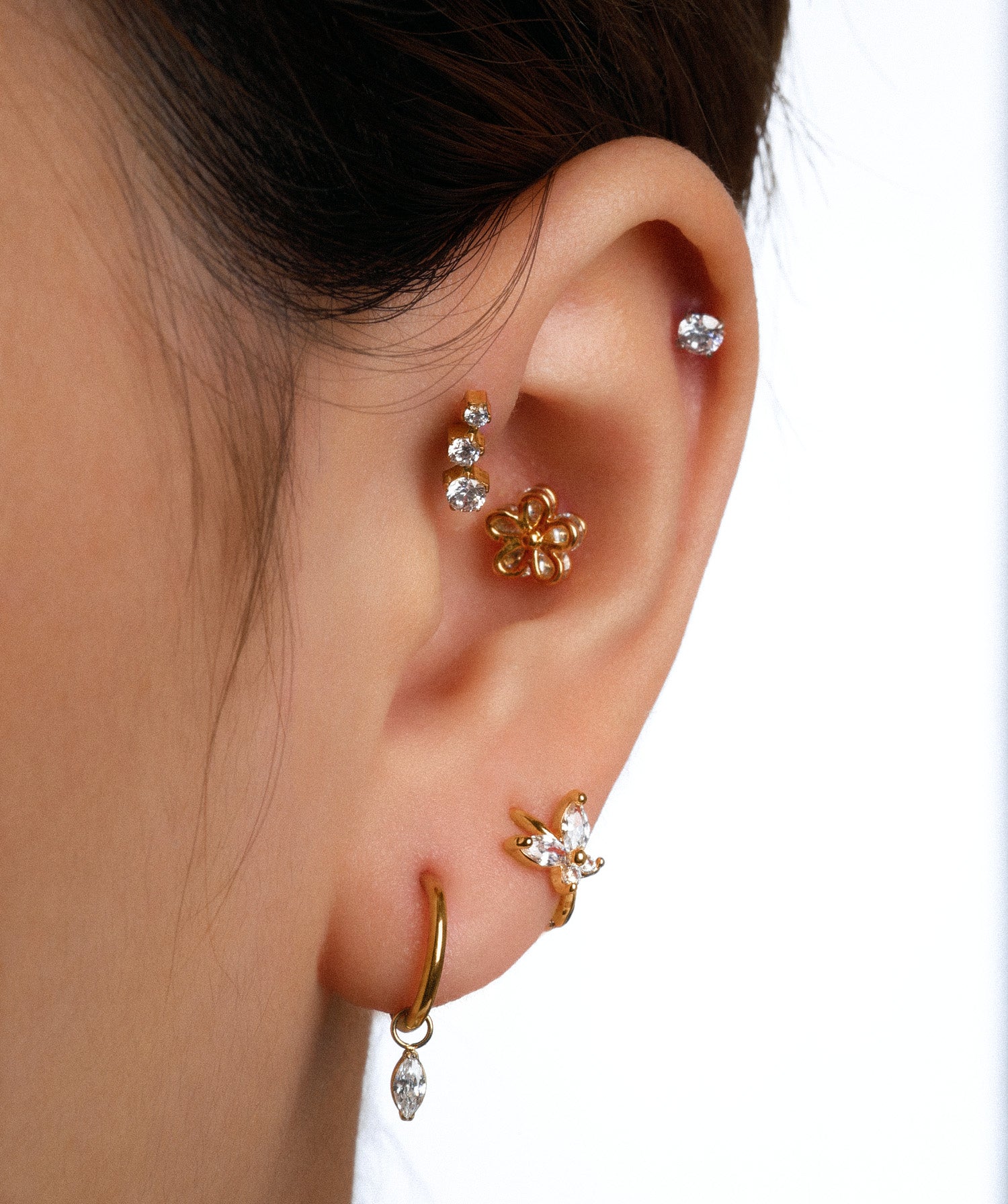 Titanium Trinity Stud - OumoJewelry