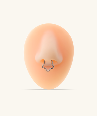 Titanium Minimal Star Helix Hoop - OumoJewelry