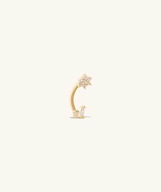 Flower Curved Barbell - OumoJewelry