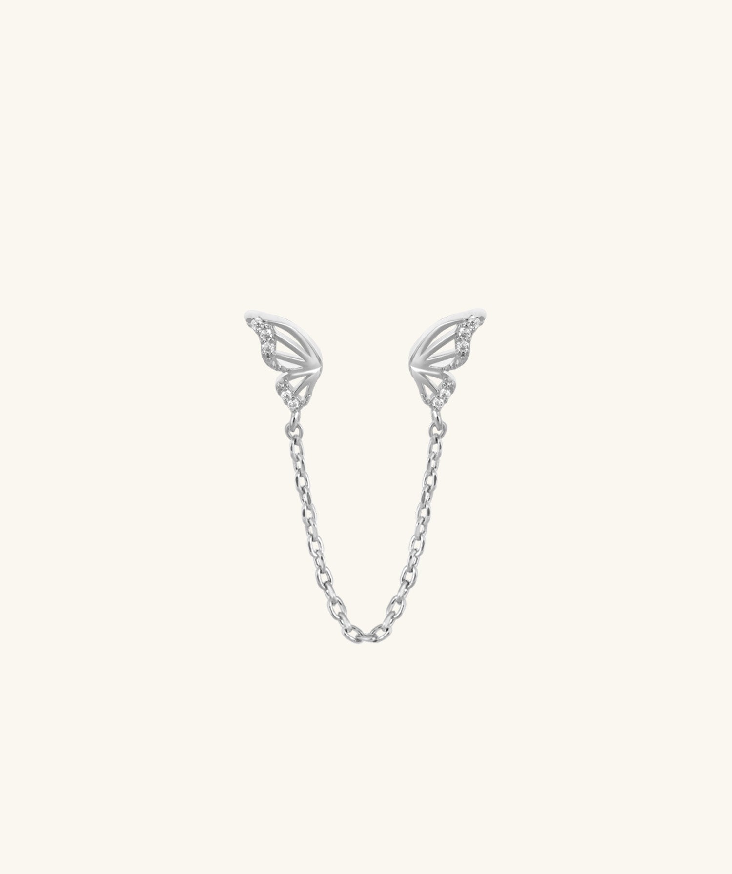 Butterfly Chain Stud - OumoJewelry