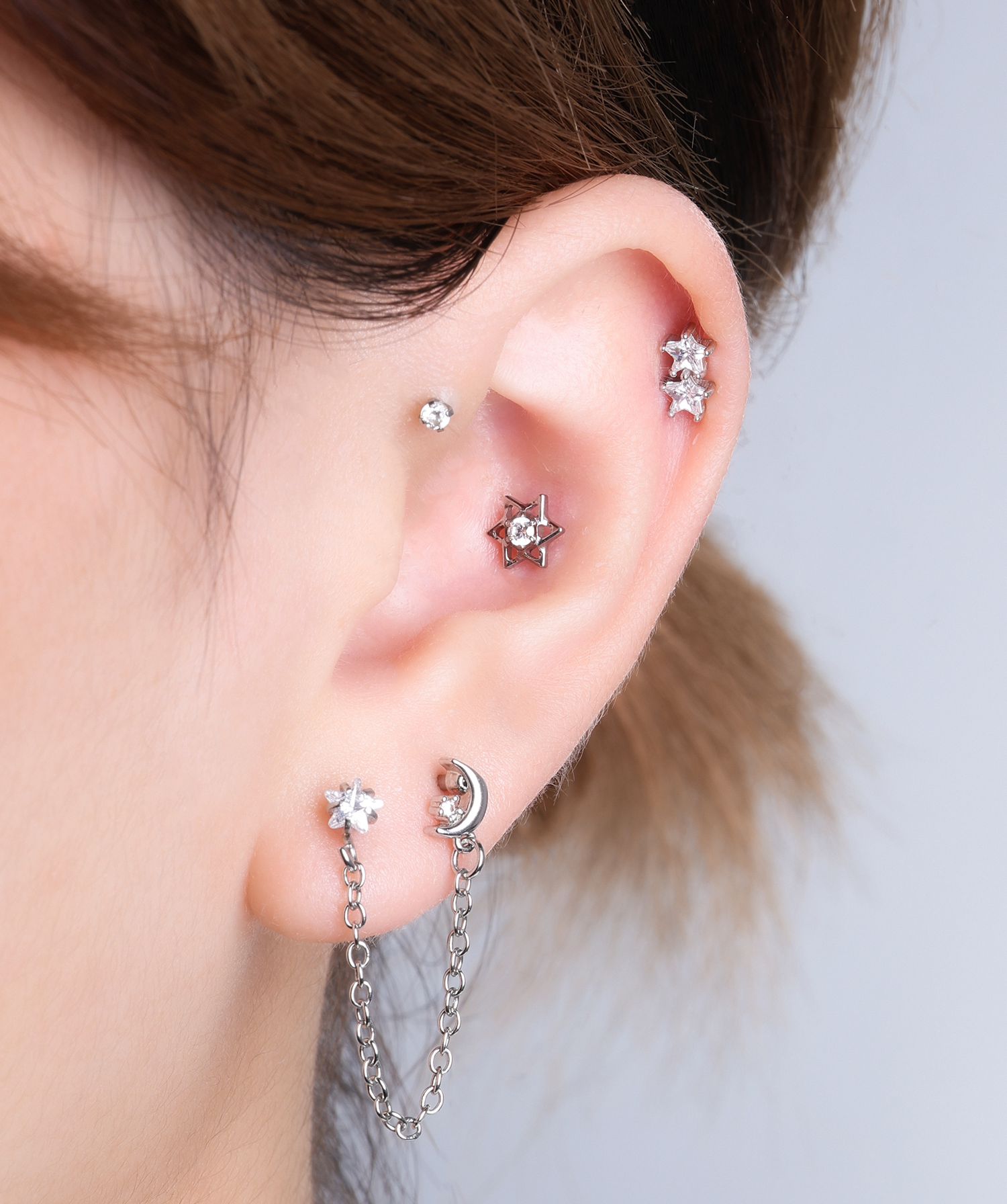 Titanium Lumistar Stud - OumoJewelry