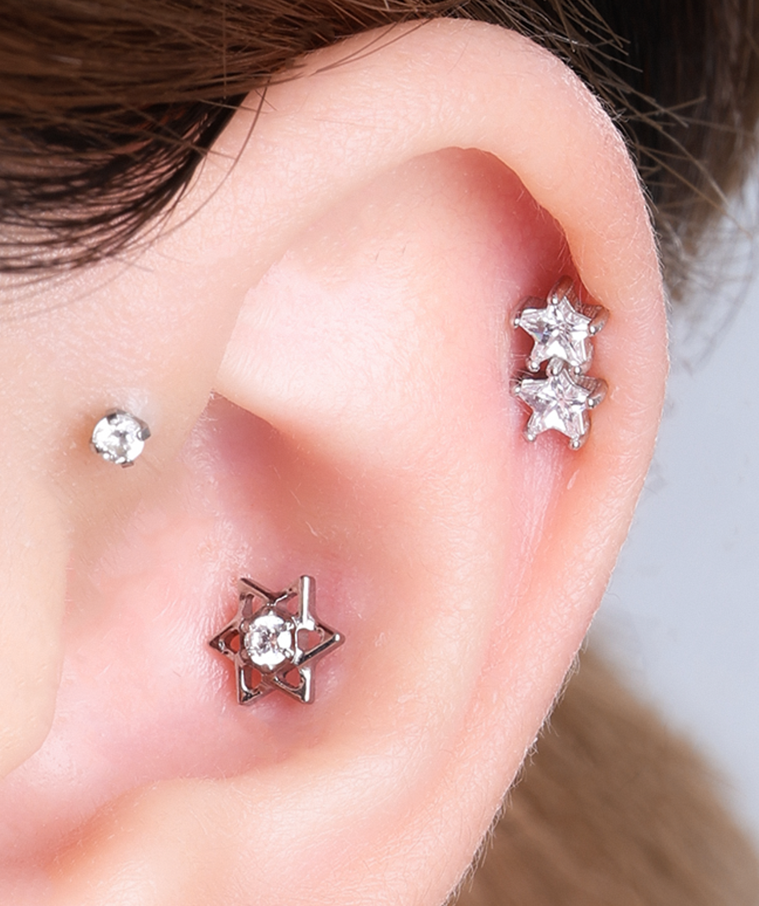 Titanium Lumistar Stud - OumoJewelry