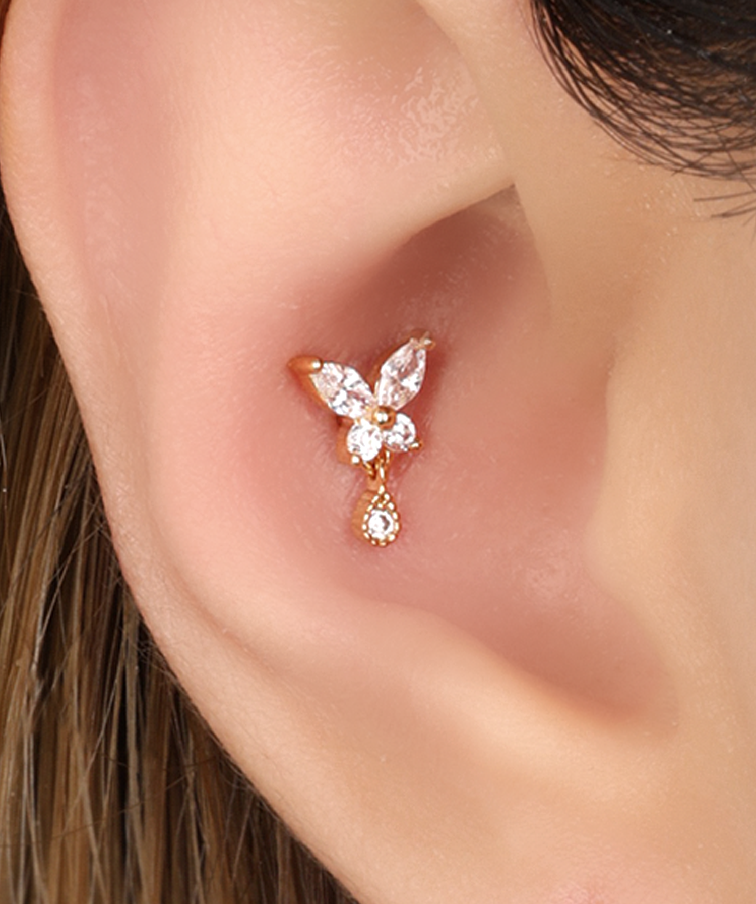 Luna Butterfly Stud - OumoJewelry