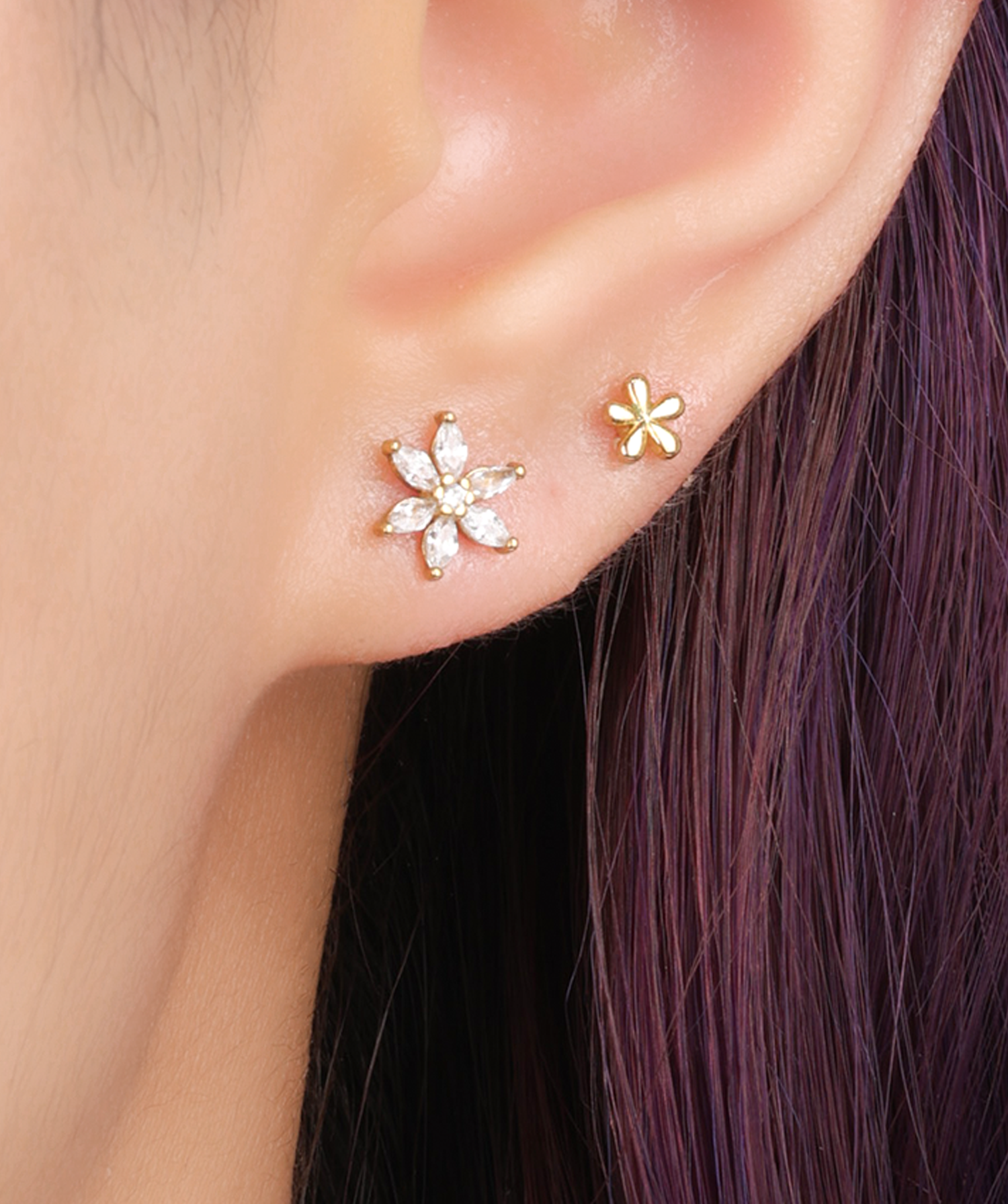 Sable Flower Stud - OumoJewelry