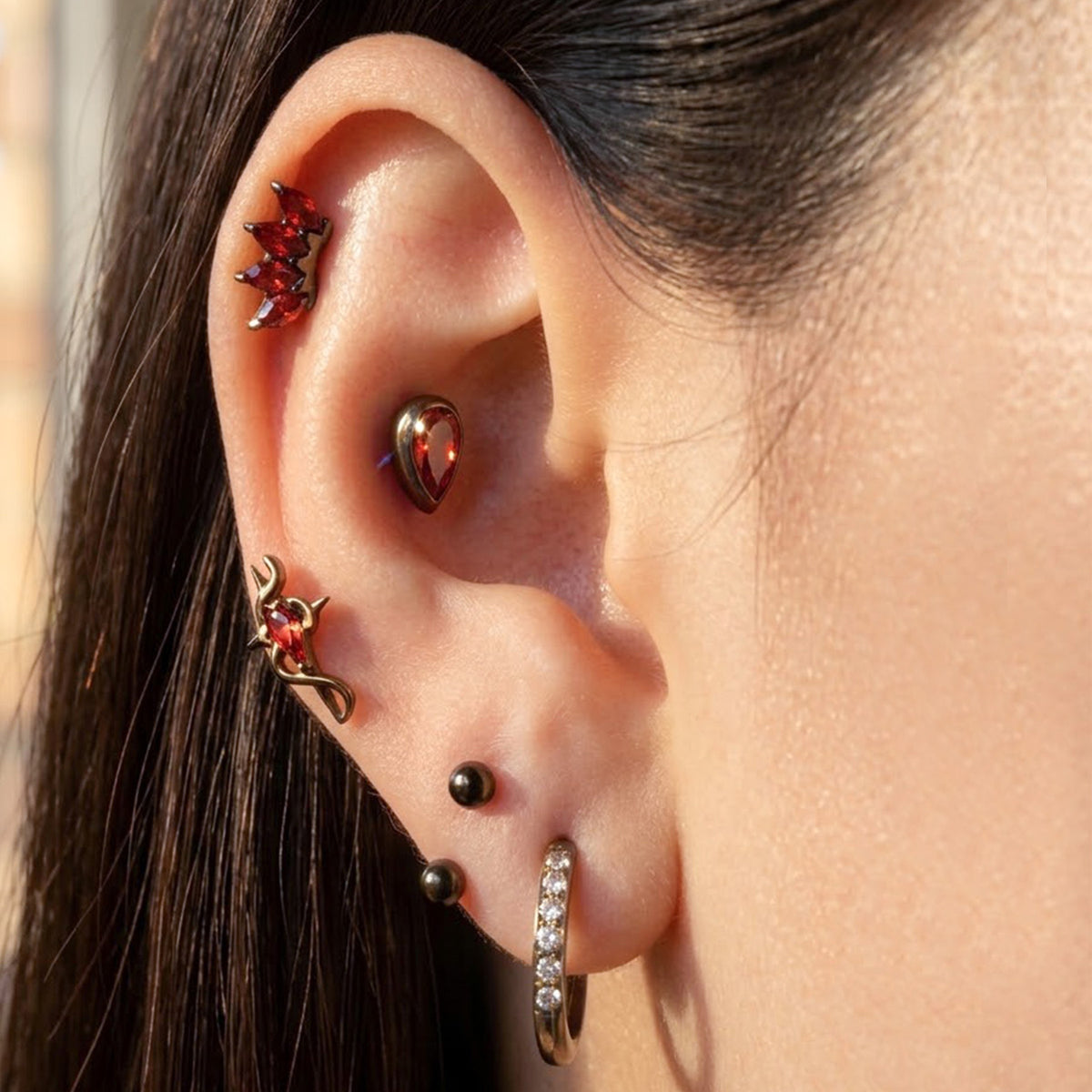 Titanium Koa Stud