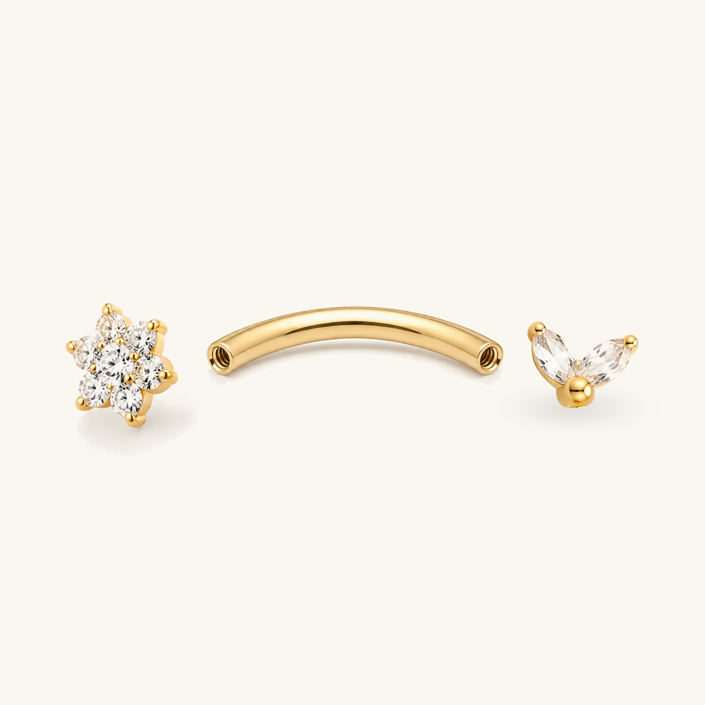 Flower Curved Barbell
