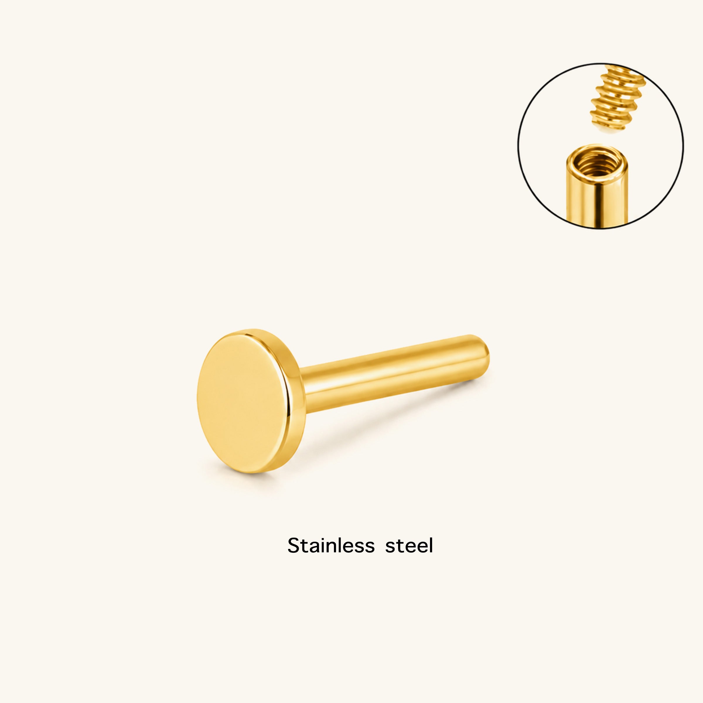 Internal Threaded Flat Back Post (Stainless Steel)
