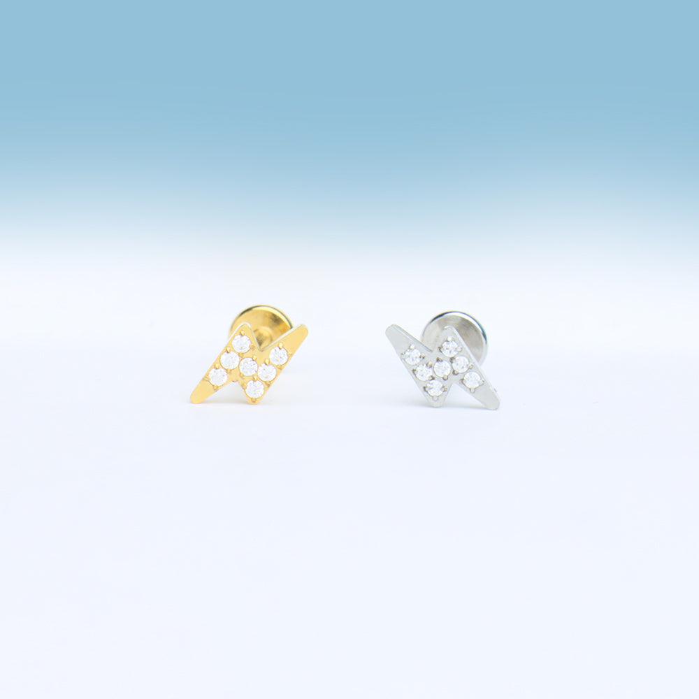 ⚡Titanium Lightning stud - OhmoJewelry