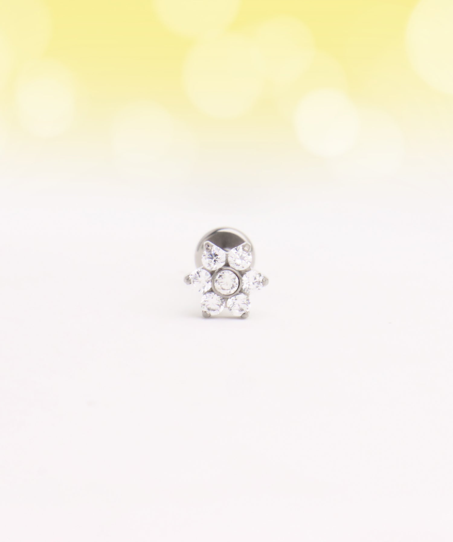 Titanium Flower Flatback Stud - OumoJewelry