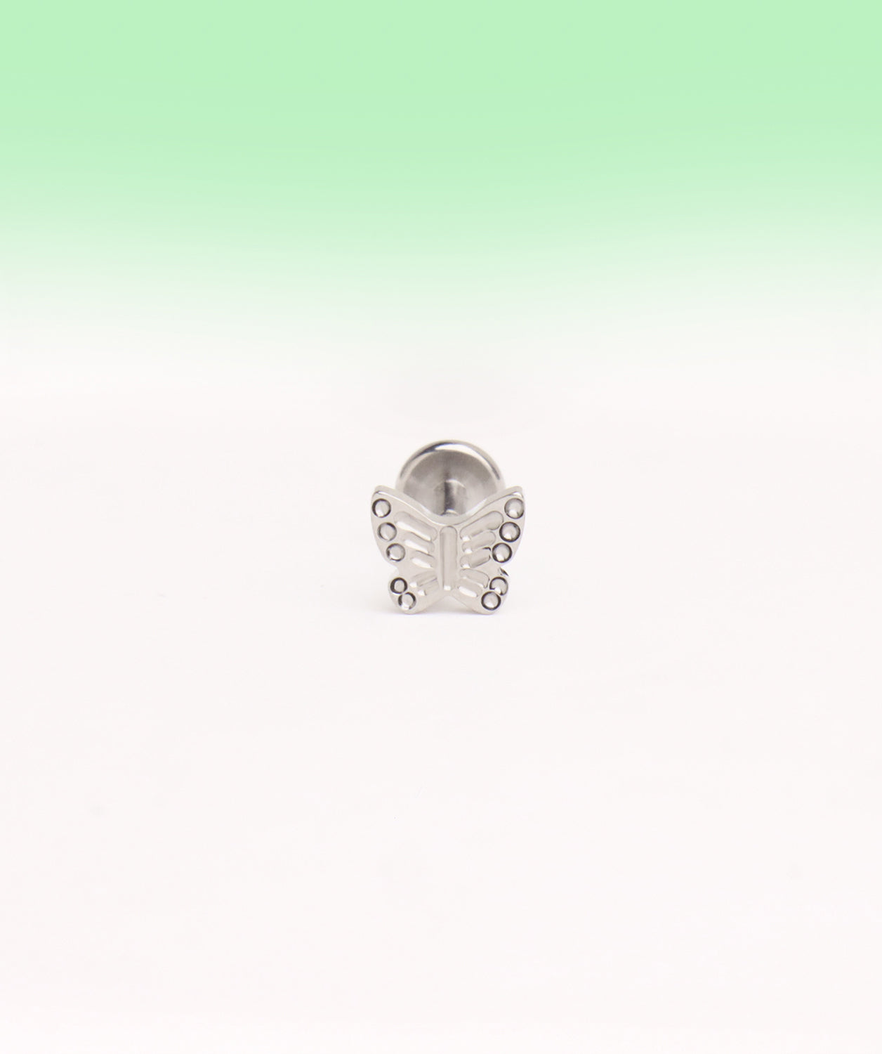 Titanium Butterfly Flatback Stud - OumoJewelry