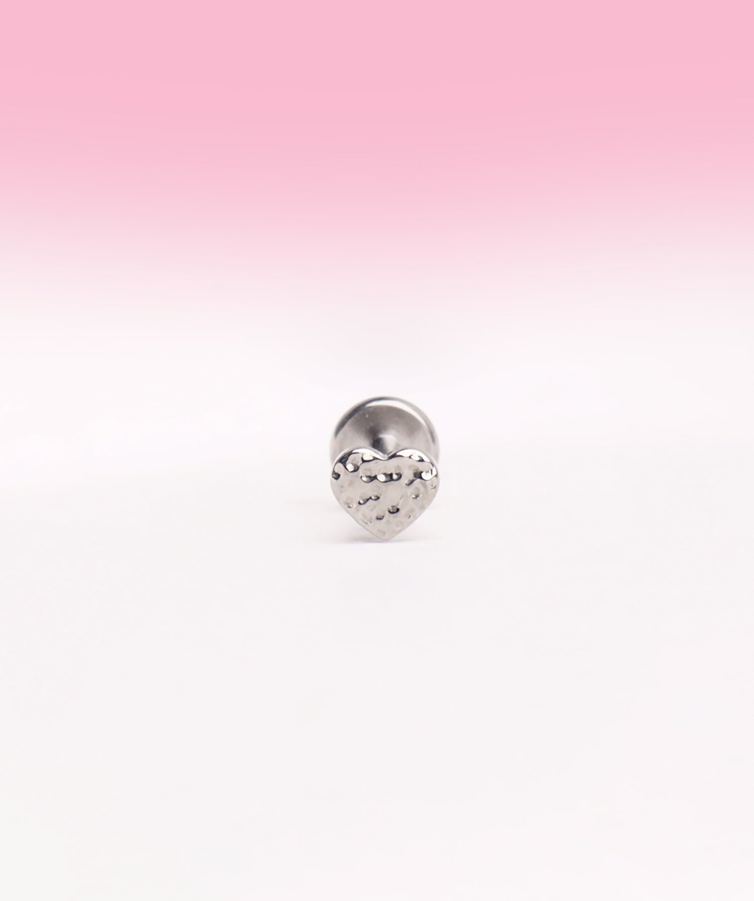 Titanium Heart Flatback Stud - OumoJewelry