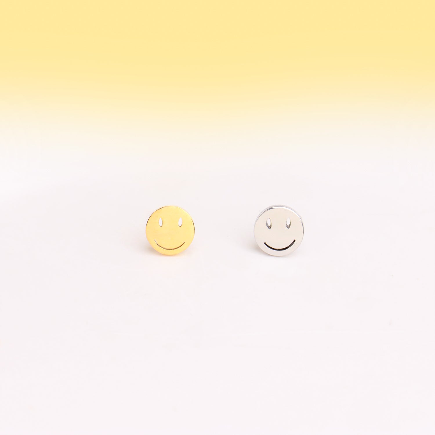 Simple Smile Stud - Stainless Steel - Upper Lobe, Helix, Flat - Oumo Jewelry