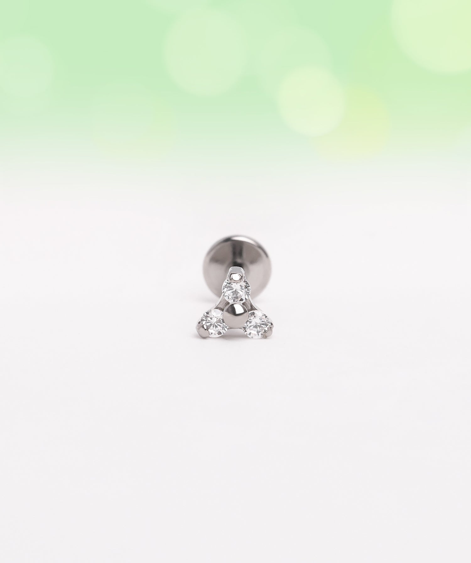 Titanium Gemstone Flatback Stud - OumoJewelry