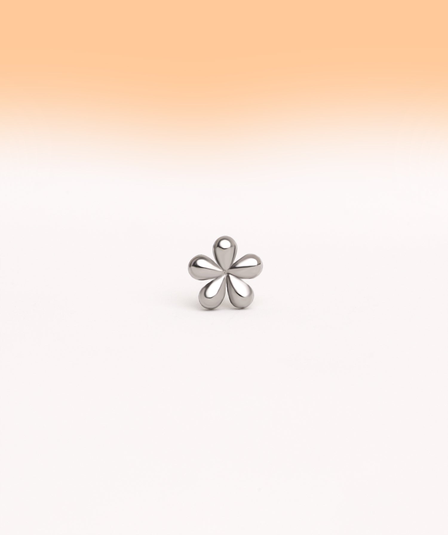 Titanium Flower Flatback Stud - OumoJewelry