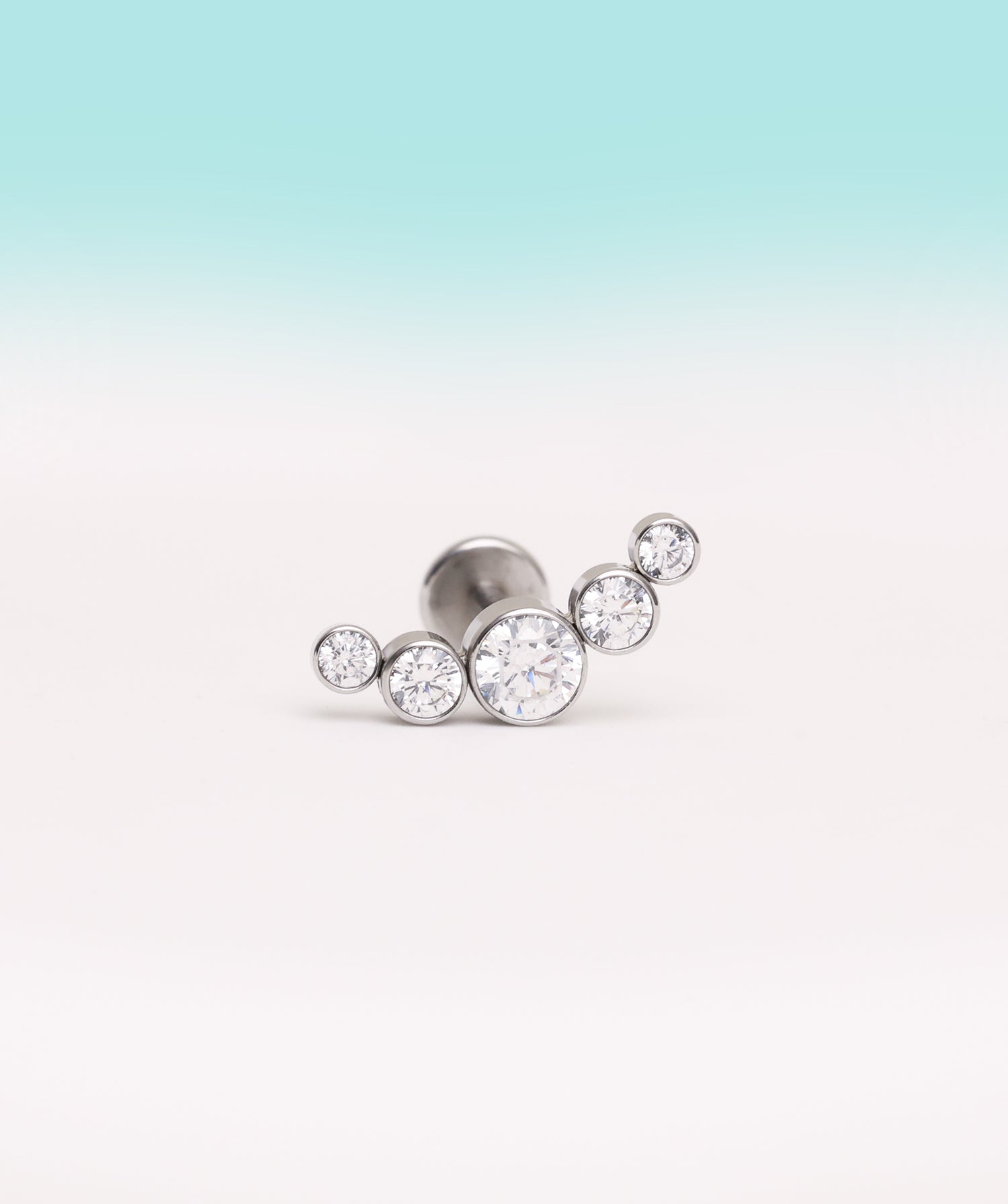 Gemstone Curved Flatback Stud - OumoJewelry