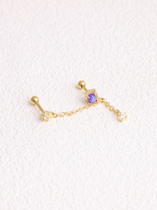Mystery Opal Chain Earring - OumoJewelry