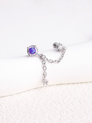 Mystery Opal Chain Earring - OumoJewelry