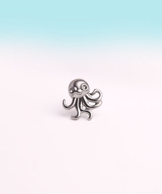 Titanium Octopus Flatback Stud - OumoJewelry