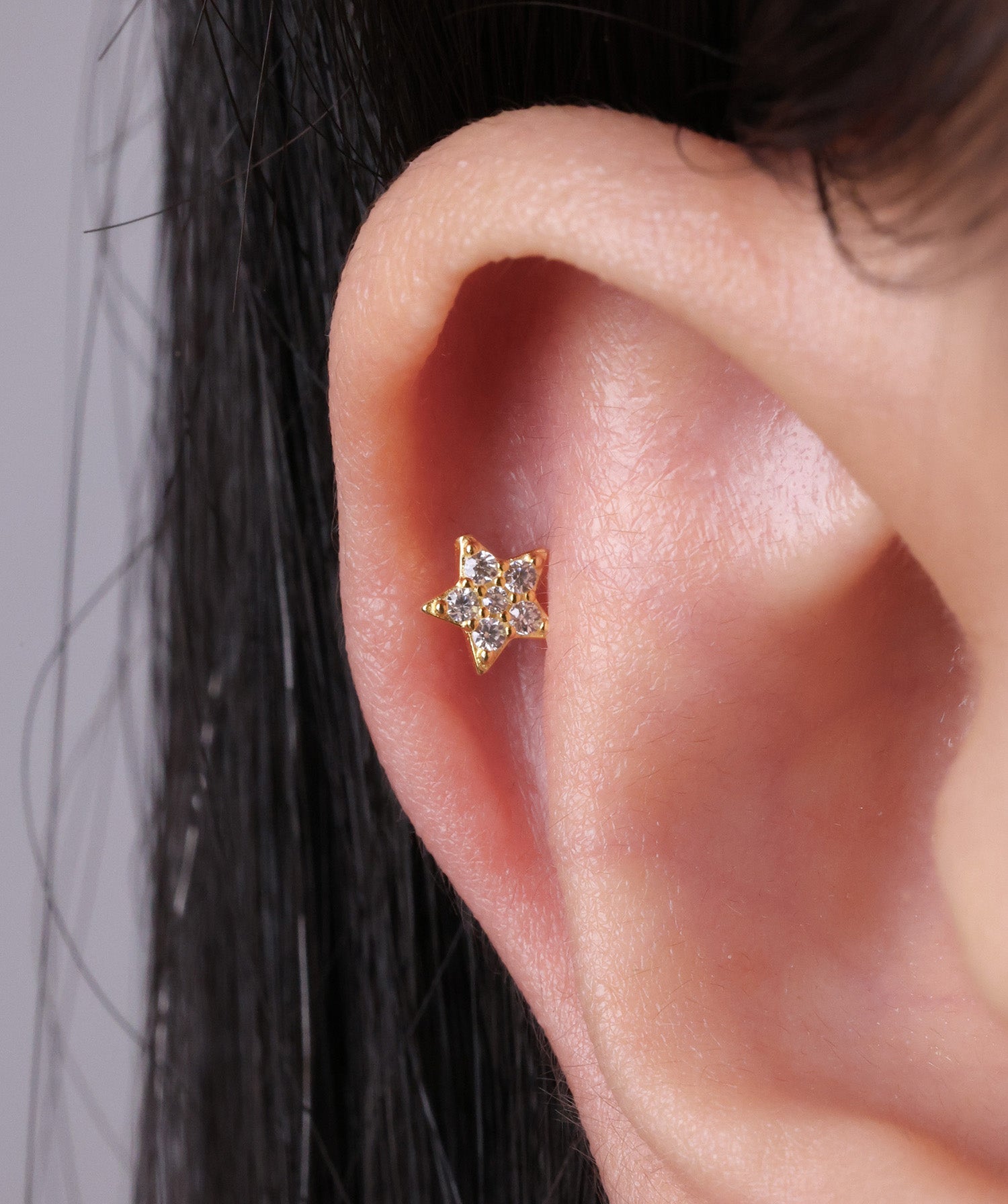 Moon Star Reversible Flatback Stud - OumoJewelry