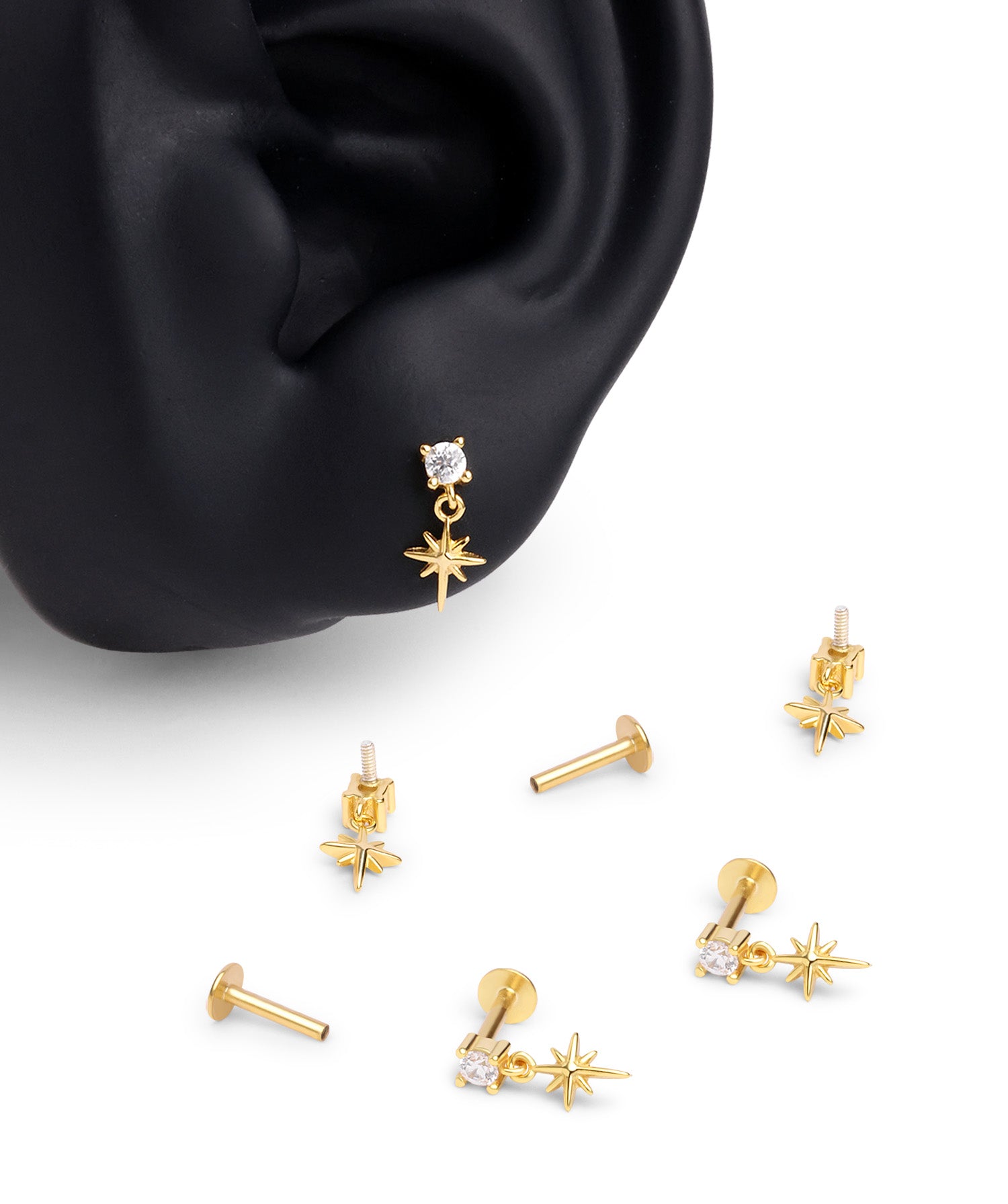 Octagonal Star Flatback Drop - OumoJewelry