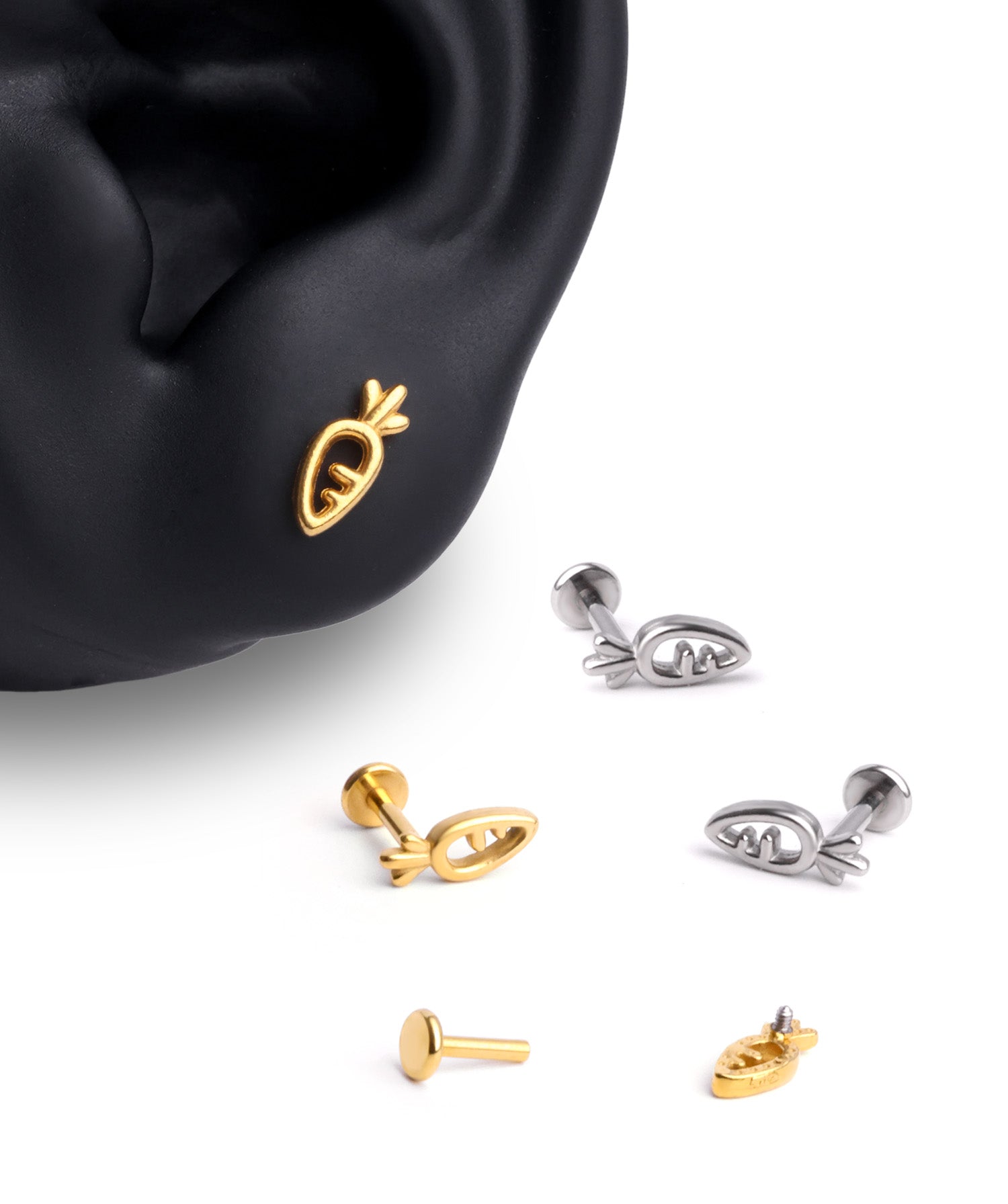 Cute Carrot Flatback Stud 🥕 - OumoJewelry