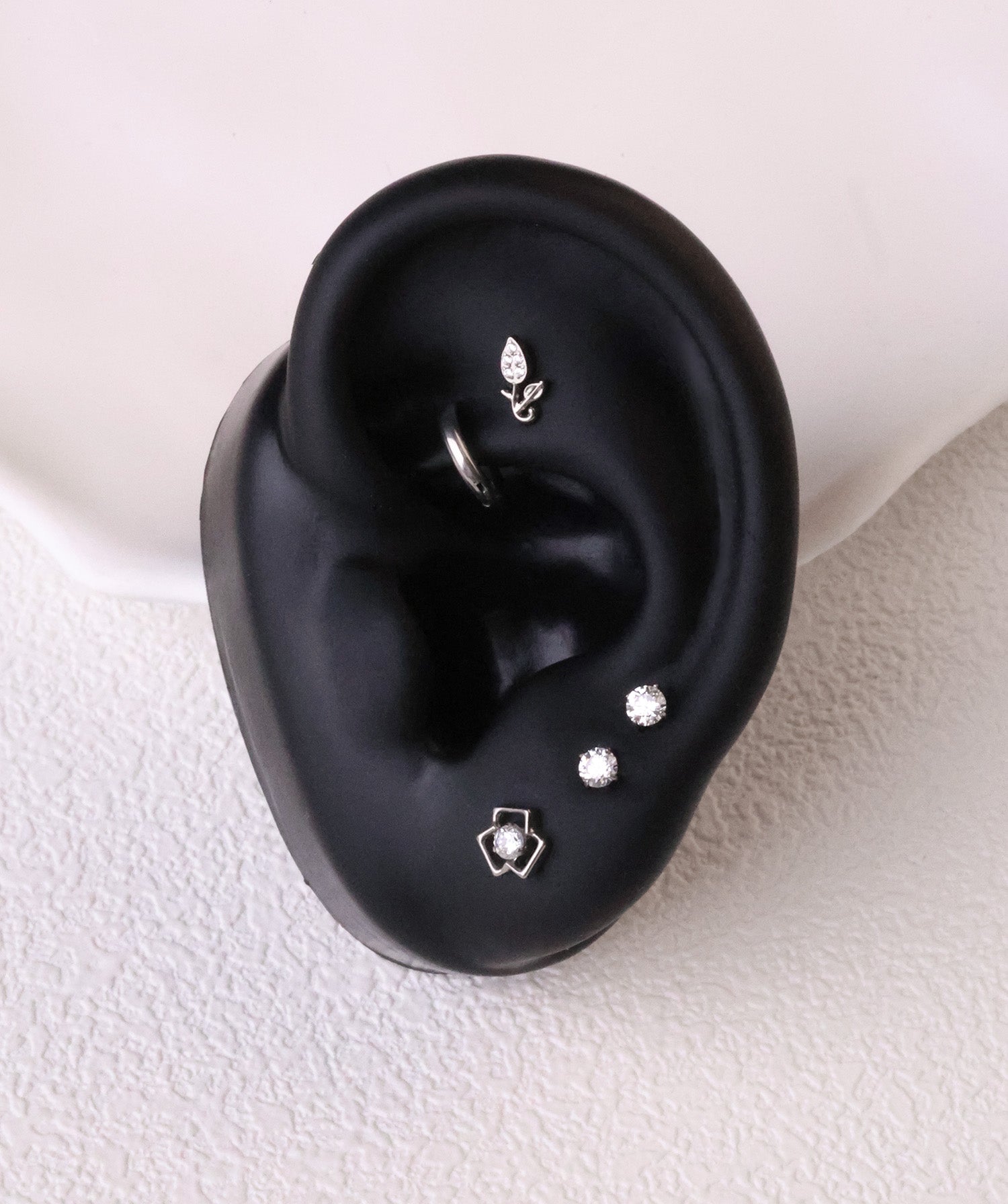 Titanium Flower Flatback Stud - OumoJewelry