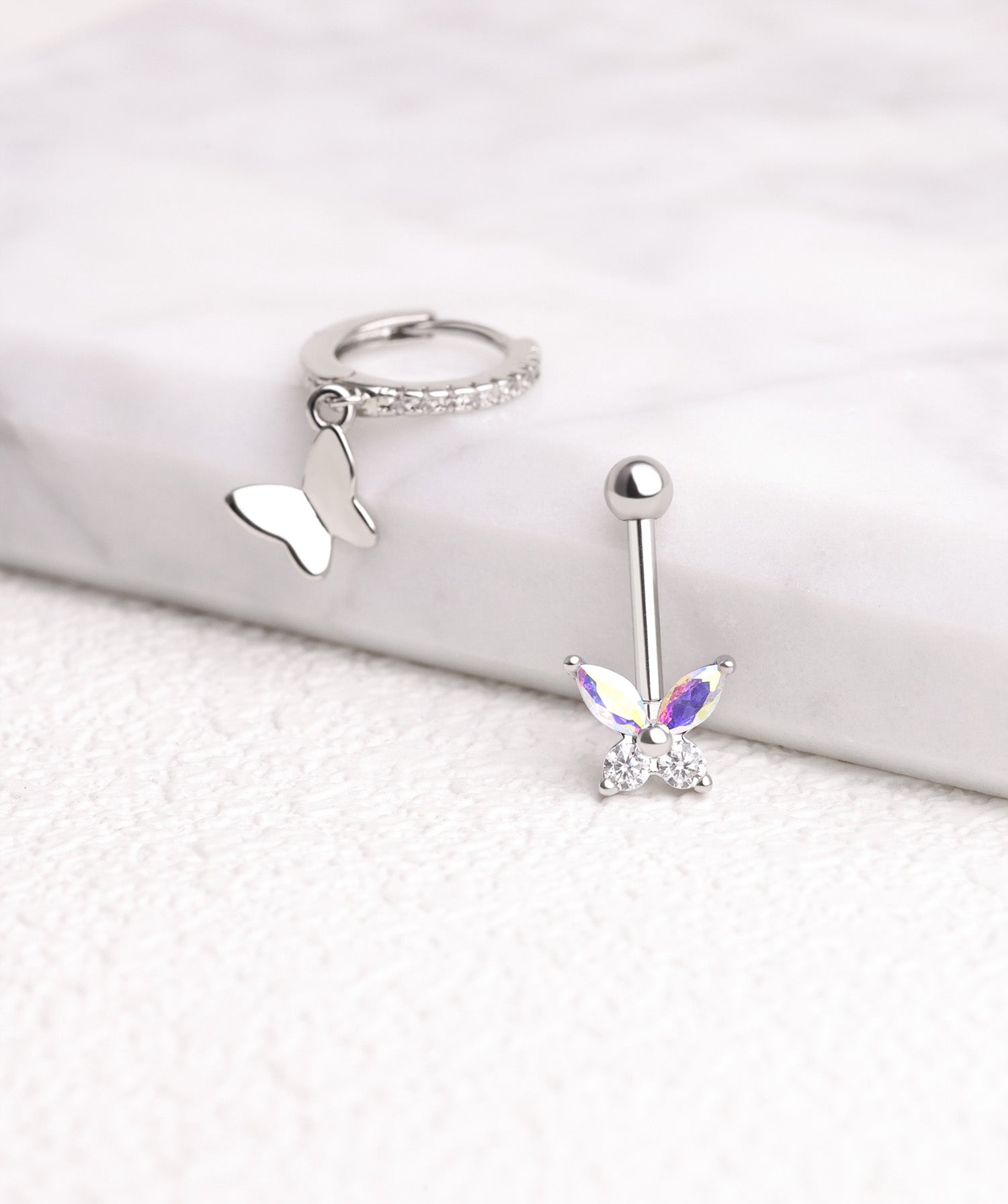 Butterfly Vertical Helix Stud - OumoJewelry