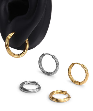 Classic Twist Hoop Earrings - OumoJewelry