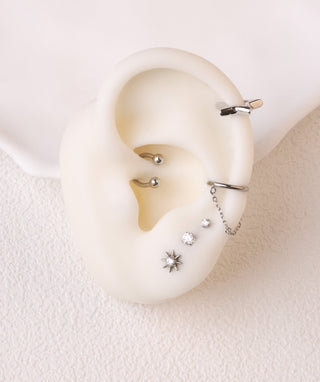 Titanium Sunshine Flatback Stud - OumoJewelry