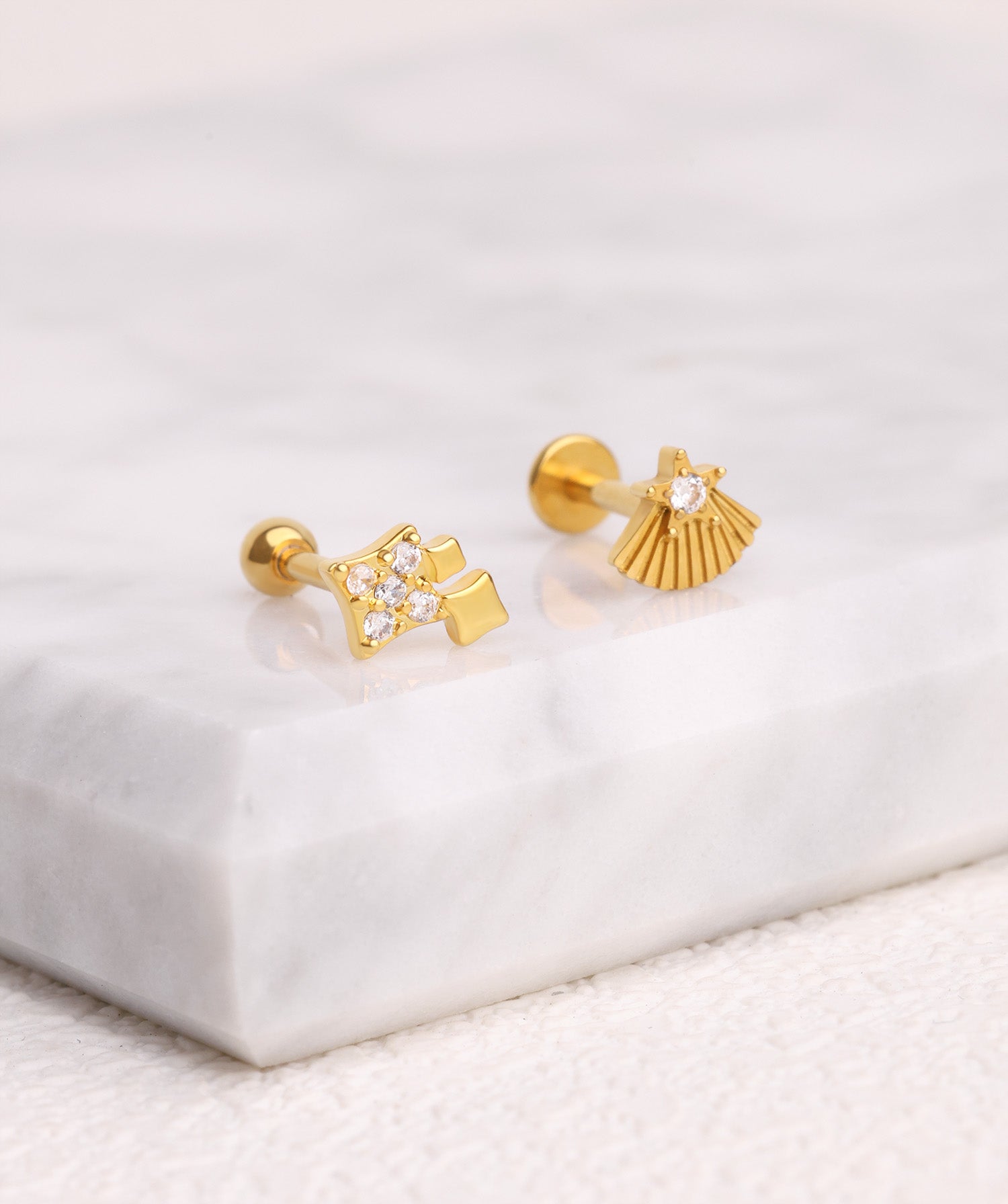 Four Pointed Star Stud - OumoJewelry