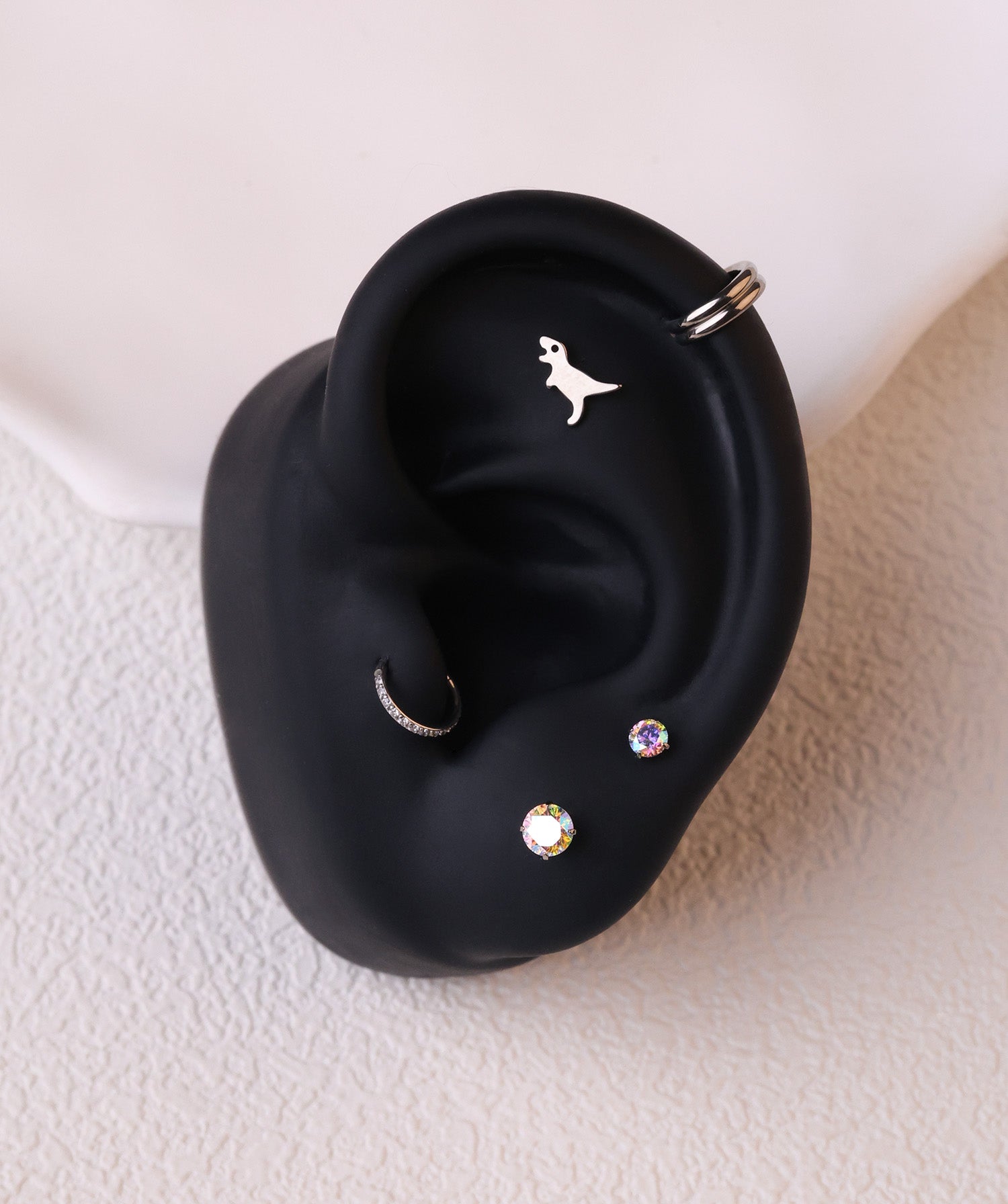 Titanium Gemstone Flatback Stud - OumoJewelry