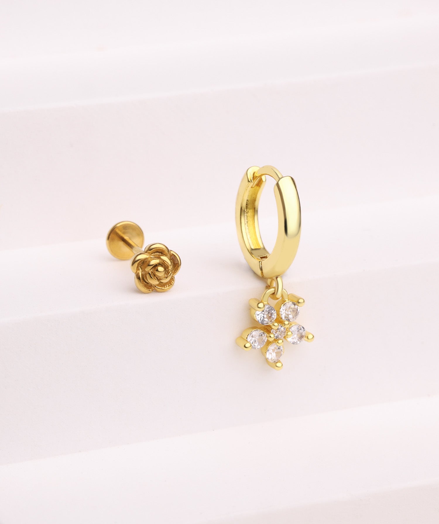 Gems Flower Drop - OumoJewelry