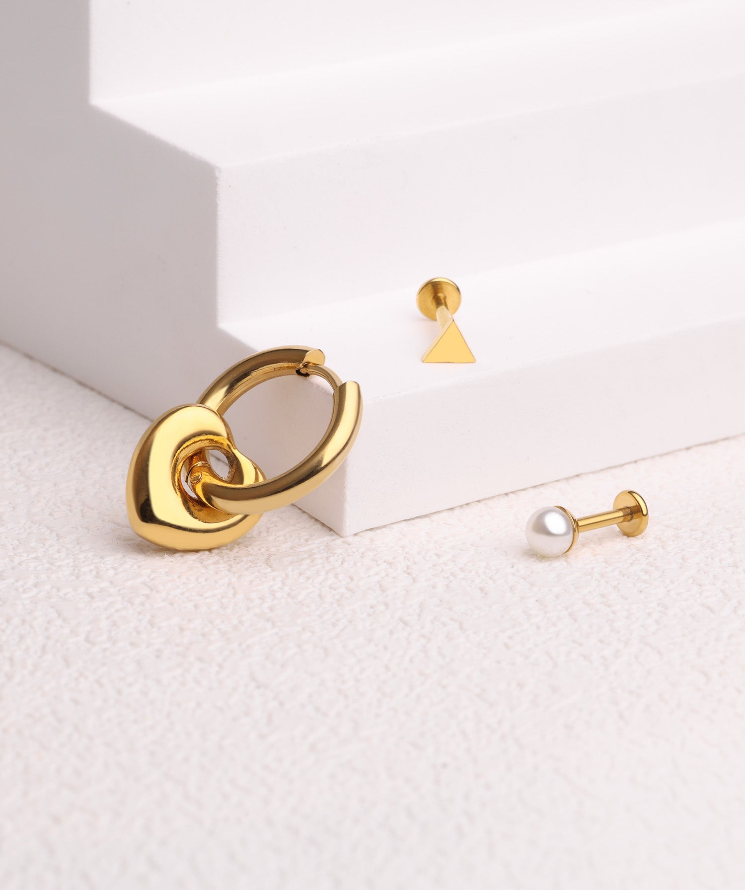 Puffed Heart Drops - OumoJewelry