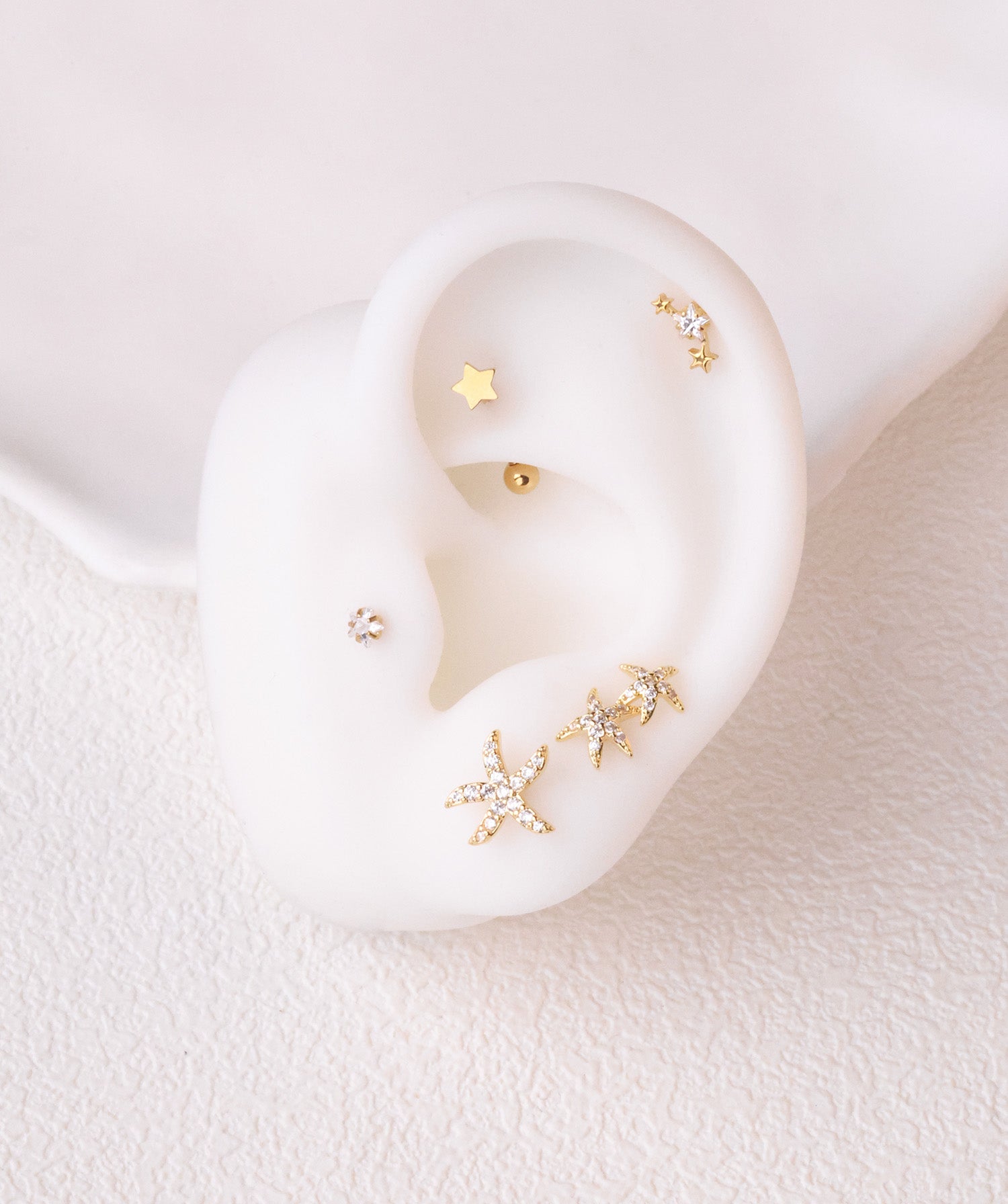 Titanium Petite Star Flatback Stud - OumoJewelry