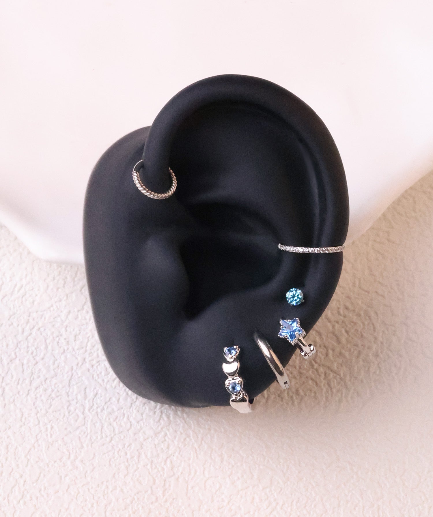 Blue Love Hoops - OumoJewelry