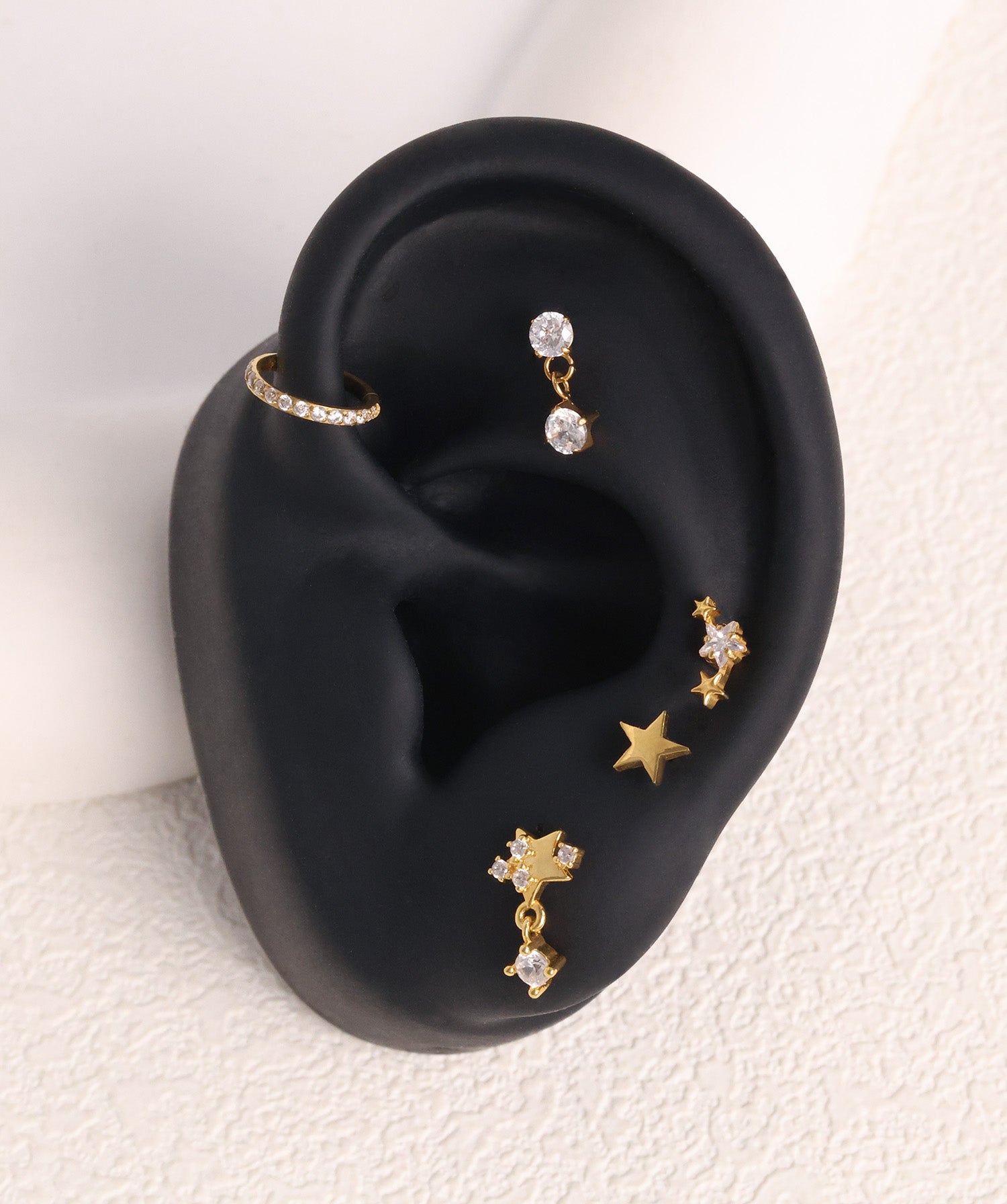 Titanium Petite Star Flatback Stud - OumoJewelry