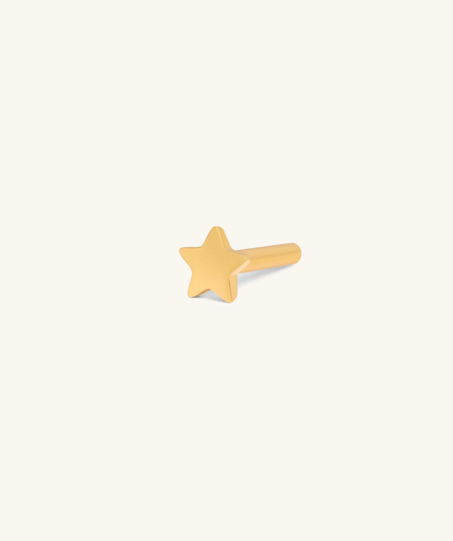 Star Internal Threaded Flat Back Post (Titanium) - OumoJewelry